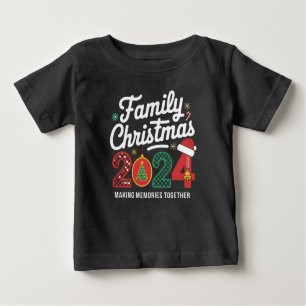 ファミリークリスマス2024マッチング衣装クリスマス分隊 ベビーTシャツ