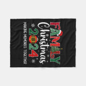 ファミリークリスマス2024マッチング衣装クリスマス分隊S フリースブランケット (正面(横))