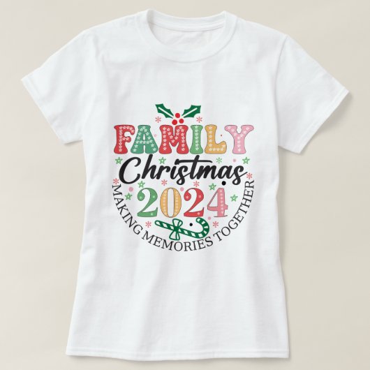 ファミリークリスマス2024 Tシャツ (デザイン正面)
