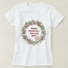 ファミリークリスマスTシャツ – クリスマスリース Tシャツ