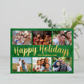 ファミリークリ実在スマルフォイルハッピーホリデーズカード 箔シーズンカード (立ち正面)