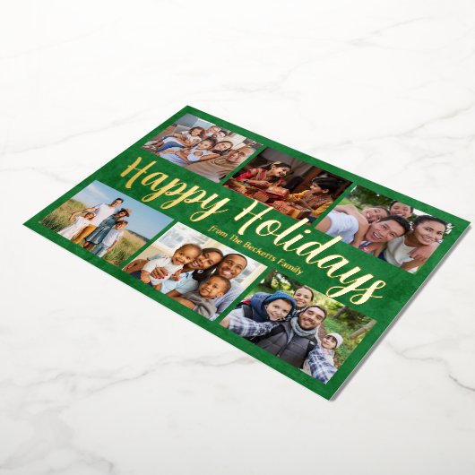 ファミリークリ実在スマルフォイルハッピーホリデーズカード 箔シーズンカード (回転した状態)