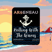 ファミリークルーズいかりブラックドアマーカーのパーソナライズ マグネット