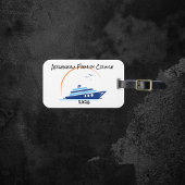 ファミリークルーズオレンジブルーパーソナライズラゲッジタグ ラゲッジタグ