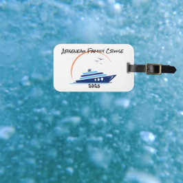 ファミリークルーズオレンジブルーパーソナライズラゲッジタグ ラゲッジタグ