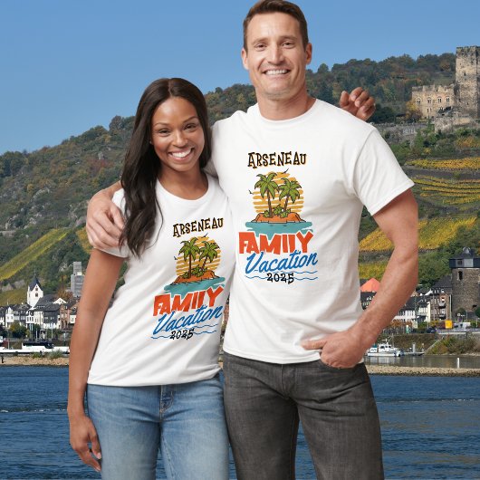 ファミリークルーズオレンジ/ブラックパーソナライズTシャツ Tシャツ