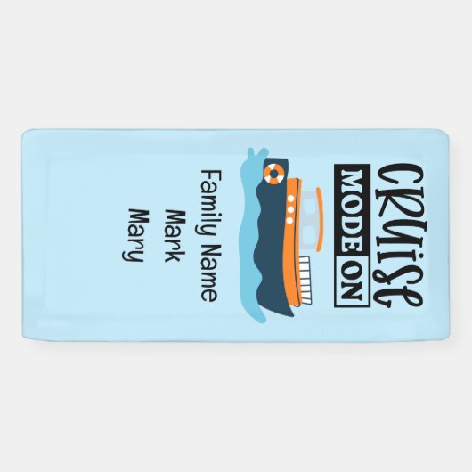 ファミリークルーズスクワッドトラベルバケーション 横断幕 (横)