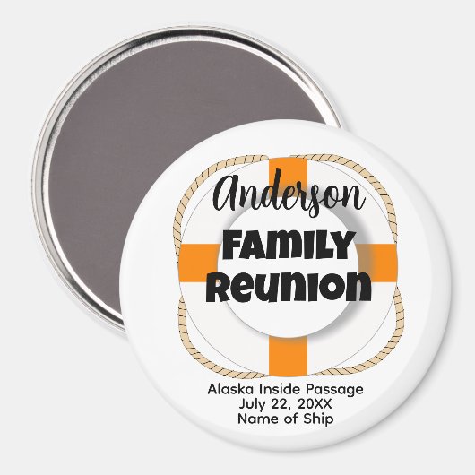 ファミリークルーズステートルームドアマーカースーベニアブイ マグネット (正面/裏面)