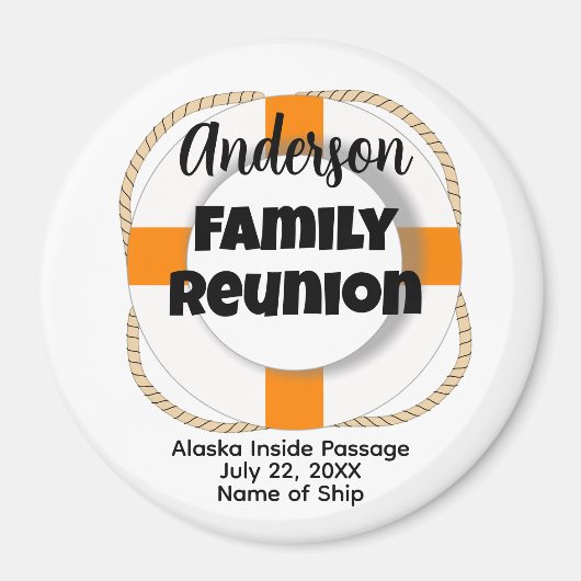 ファミリークルーズステートルームドアマーカースーベニアブイ マグネット (正面)