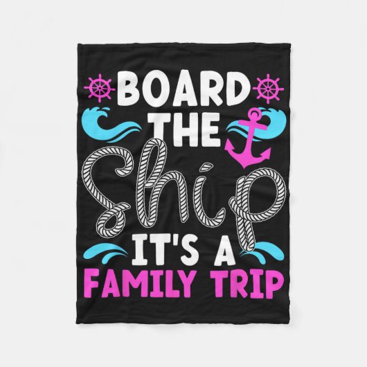 ファミリークルーズトリップ2025ファミリークルージングVAC フリースブランケット (正面)