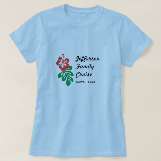 ファミリークルーズハワイ Tシャツ (デザイン正面)