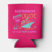 ファミリークルーズバカンスおもしろいシップ |名前をカスタムするV3 缶クーラー (正面)