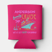 ファミリークルーズバカンスおもしろいシップ |名前をカスタムするV3 缶クーラー (裏面)