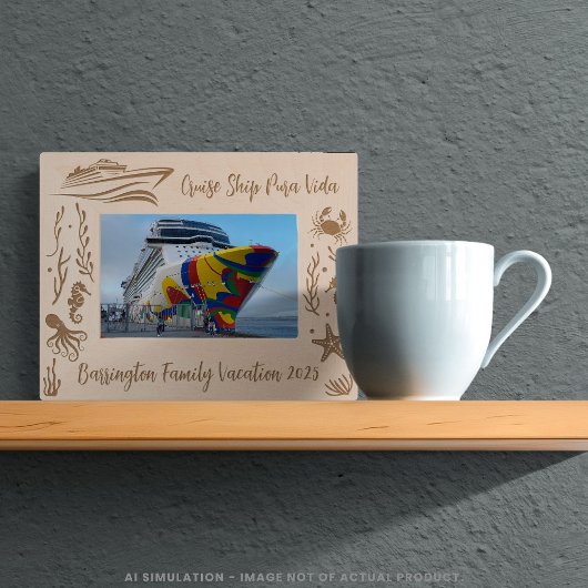 ファミリークルーズバケーションカスタマイズ可能なレーザー彫刻 レーザー彫刻フレーム