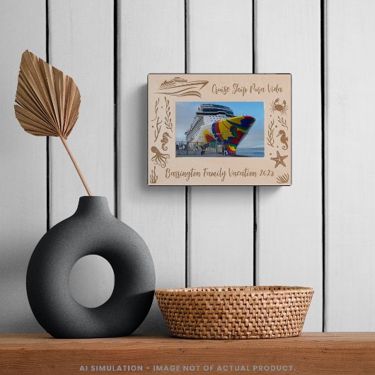 ファミリークルーズバケーションカスタマイズ可能なレーザー彫刻 レーザー彫刻フレーム