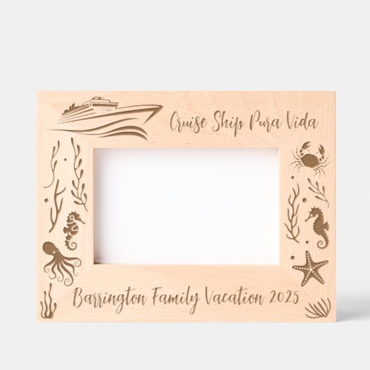 ファミリークルーズバケーションカスタマイズ可能なレーザー彫刻 レーザー彫刻フレーム (正面)