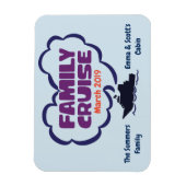 ファミリークルーズバケーションカスタムパーソナライズされたキャビン マグネット (縦)