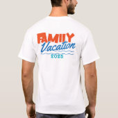 ファミリークルーズバケーションブルーズパーソナライズドTシャツ Tシャツ (裏面)