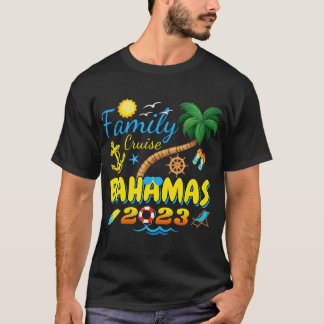 ファミリークルーズバハマ2023マッチンググループSummer V Tシャツ