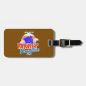 ファミリークルーズブラウン/ブルーバケーションパーソナライズ ラゲッジタグ (正面横)