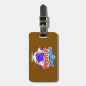 ファミリークルーズブラウン/ブルーバケーションパーソナライズ ラゲッジタグ (正面縦)