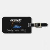 ファミリークルーズブラックパーソナライズ ラゲッジタグ (正面横)