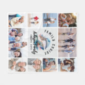 ファミリークルーズメモリーズ記念フォトコラージュ フリースブランケット (正面(横))