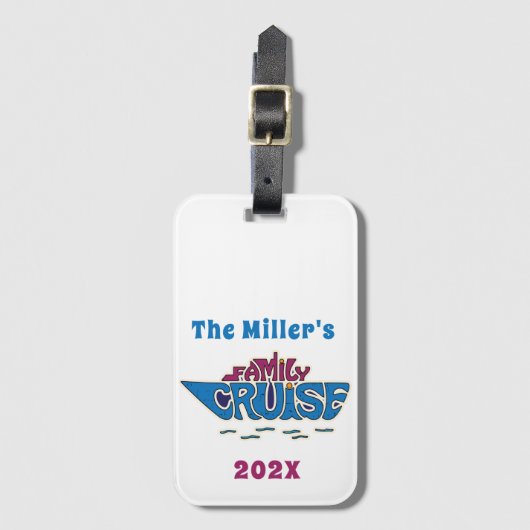 ファミリークルーズワードアートカスタム ラゲッジタグ (正面縦)