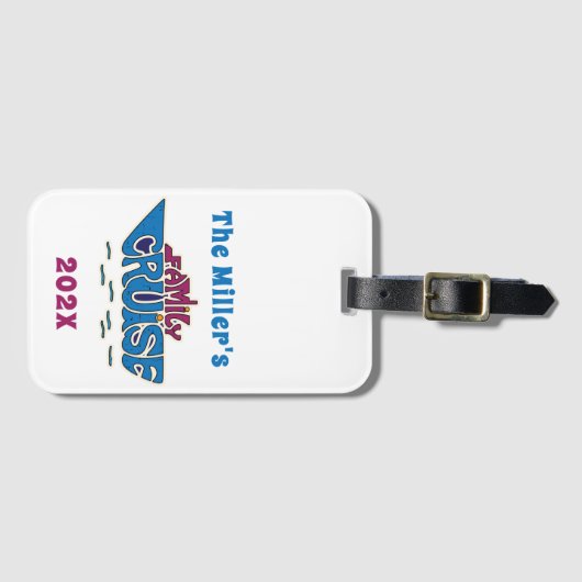 ファミリークルーズワードアートカスタム ラゲッジタグ (正面横)