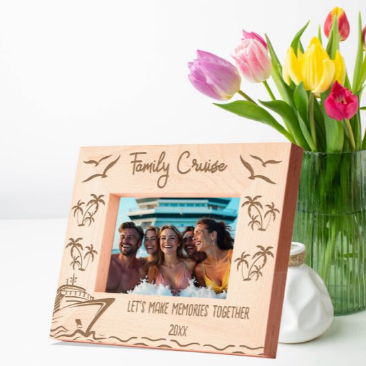 ファミリークルーズ一緒に思い出をつくろう レーザー彫刻フレーム