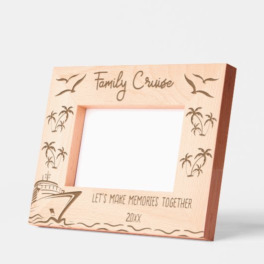 ファミリークルーズ一緒に思い出をつくろう レーザー彫刻フレーム (左)