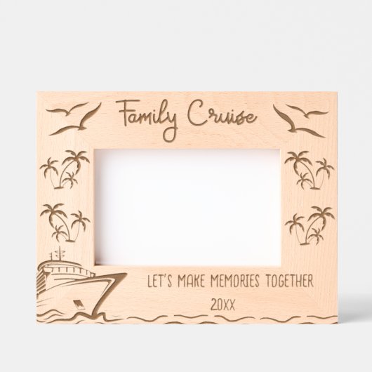 ファミリークルーズ一緒に思い出をつくろう レーザー彫刻フレーム (正面)