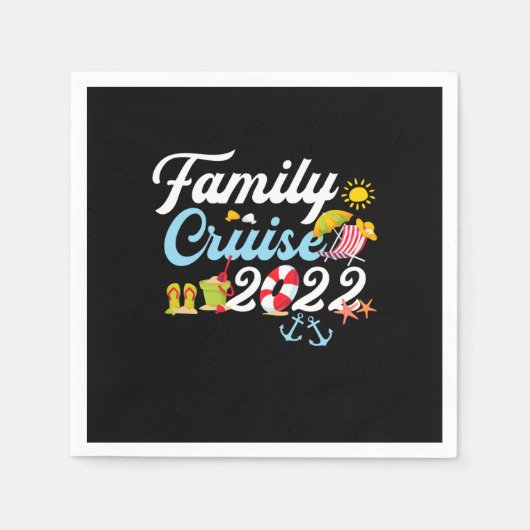 ファミリークルーズ2022マッチングファミリーバケーションパーティー スタンダードカクテルナプキン (正面)