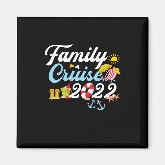 ファミリークルーズ2022マッチングファミリーバケーションパーティー マグネット (正面)