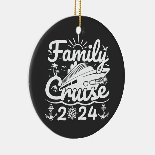 ファミリークルーズ2024クールファミリーおもしろいトリップクルーズ セラミックオーナメント (右)