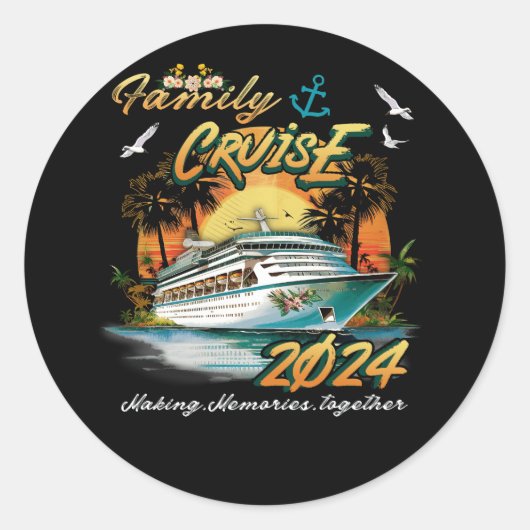 ファミリークルーズ2024思い出を作る夏クルージング ラウンドシール (正面)