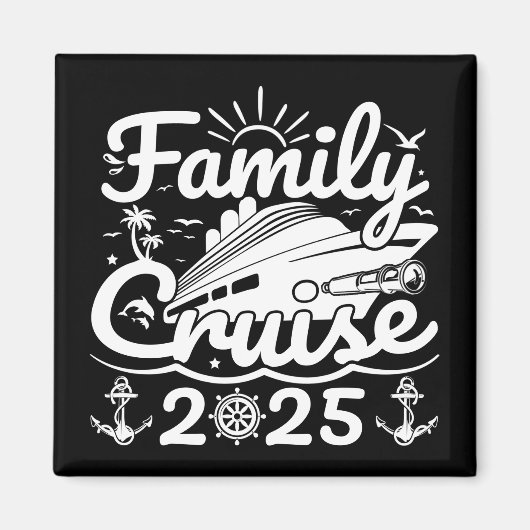 ファミリークルーズ2025フクールァミリーおもしろいトリップクルーズ マグネット (正面)