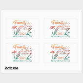 ファミリークルーズ2027:思い出を一緒に作る 長方形シール (シート)