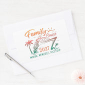 ファミリークルーズ2027:思い出を一緒に作る 長方形シール (封筒)