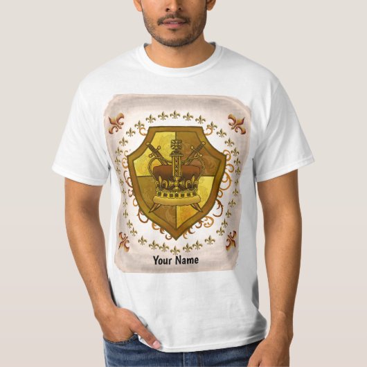 ファミリークレストクラウンマーク 姓 Tシャツ (正面)