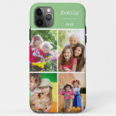 ファミリーグリーン4フォトコラージュカスタム Case-Mate iPhoneケース (裏面)