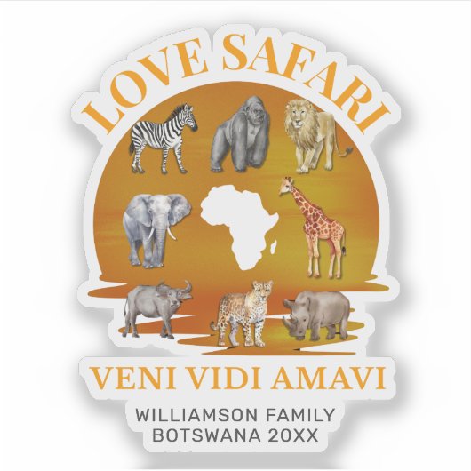 ファミリーグループラブサファリお土産 シール (正面)