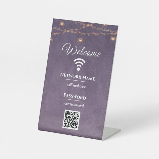 ファミリーゲストエレガントビジネスWIFIパスワード 台座サイン (正面)