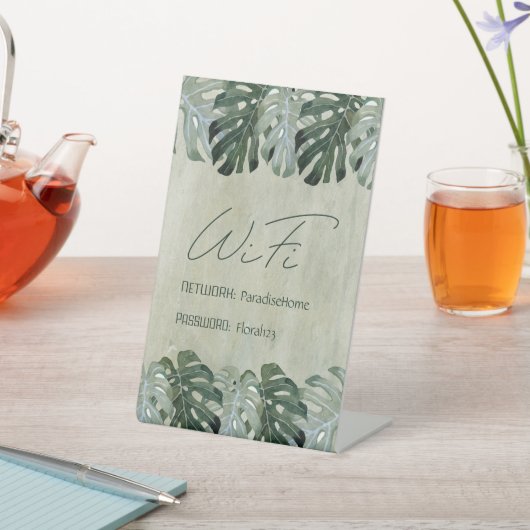 ファミリーゲスト熱帯フローラWIFIパスワードの署名 台座サイン (インサイチュ)