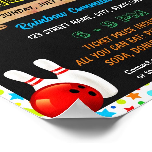 ファミリーゲームナイトイベントテンプレート ポスター (角)