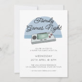 ファミリーゲームナイトゲームコンソールゲーマー 招待状 (正面)