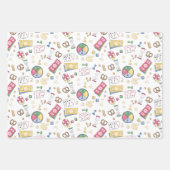 ファミリーゲームナイトサマーキャンプボードゲームキャンパー ラッピングペーパーシート (正面2)