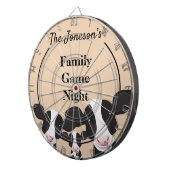 ファミリーゲームナイトネーム白黒牛 ダーツボード (正面右)