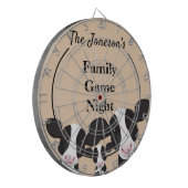ファミリーゲームナイトネーム白黒牛 ダーツボード (正面左)