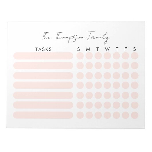 ファミリーコアグラフコマンドセンターキッズプランナー ノートパッド (正面)